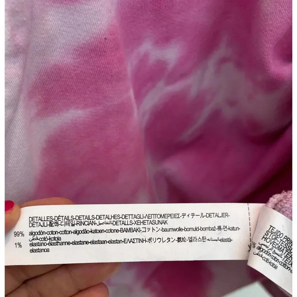 Zara Mens Pullover Crew Neck Sleeveless Vest Top Tie Dye Pink Sz M - Picture 6 of 7